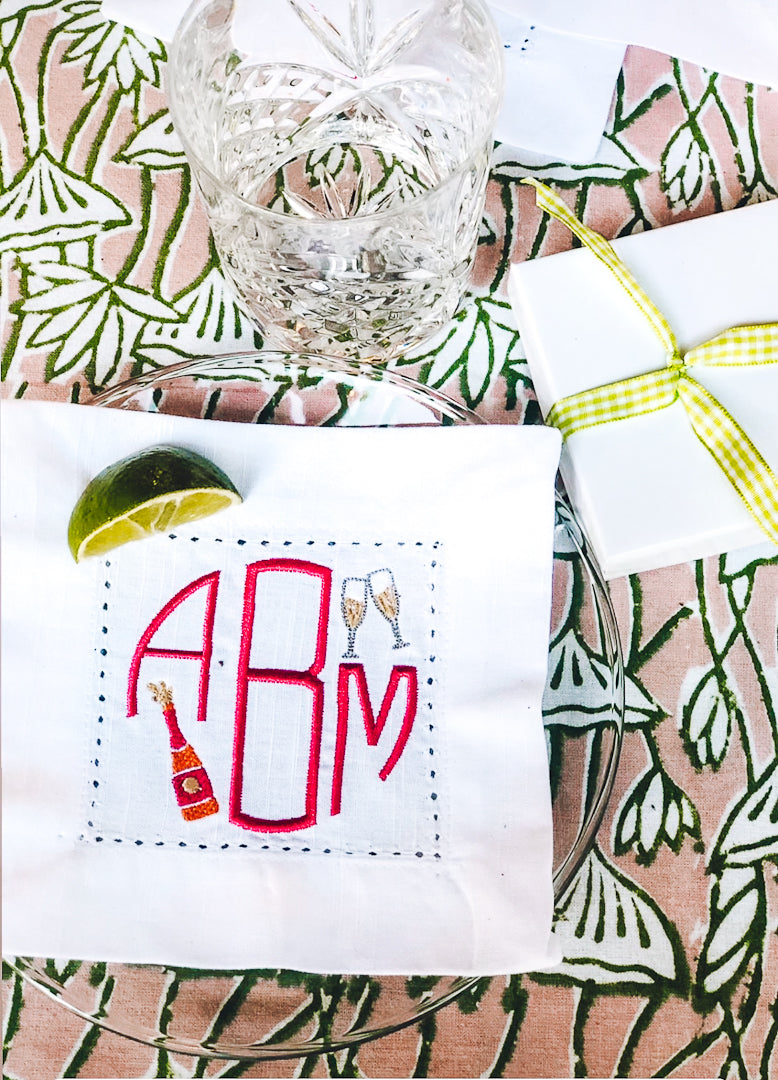 Dogwood Designs Dallas monogrammed cocktail napkins and monogrammed accessories