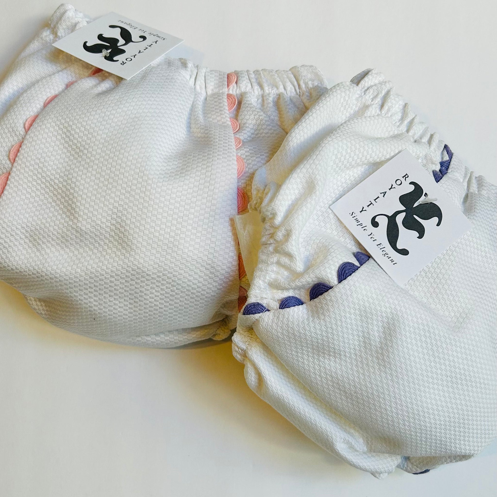 Cotton pique diaper covers