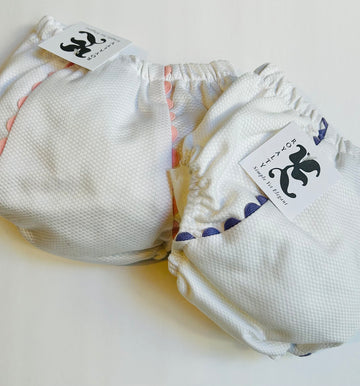 Cotton pique diaper covers