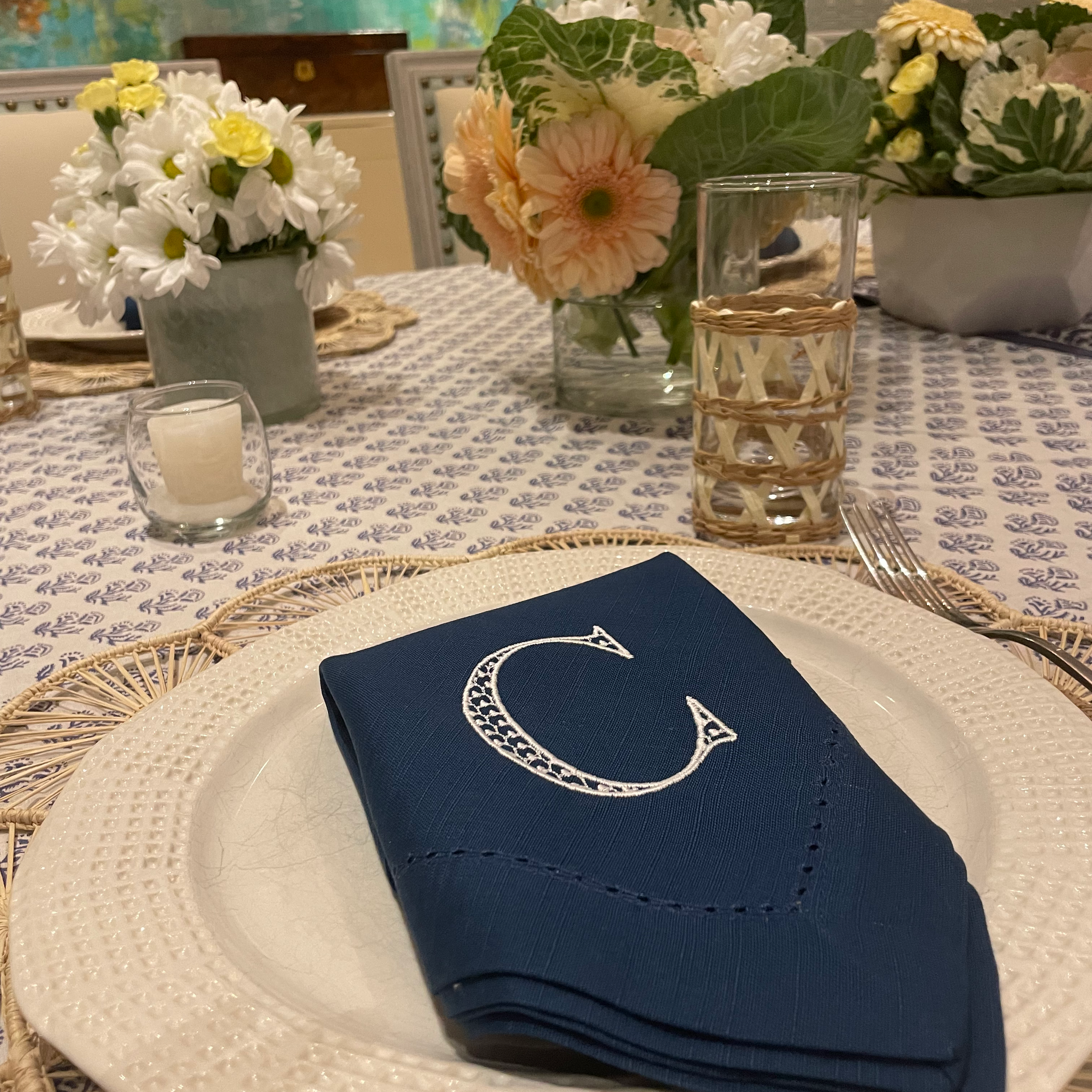 Cotton Hemstitch Dinner Napkins