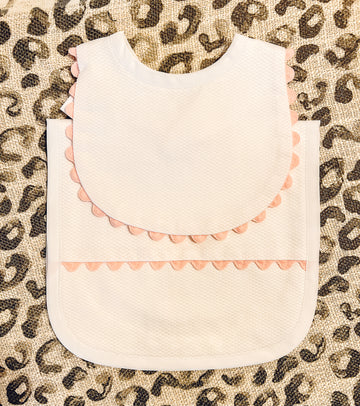 Cotton Pique Bib and Burp Cloth Set